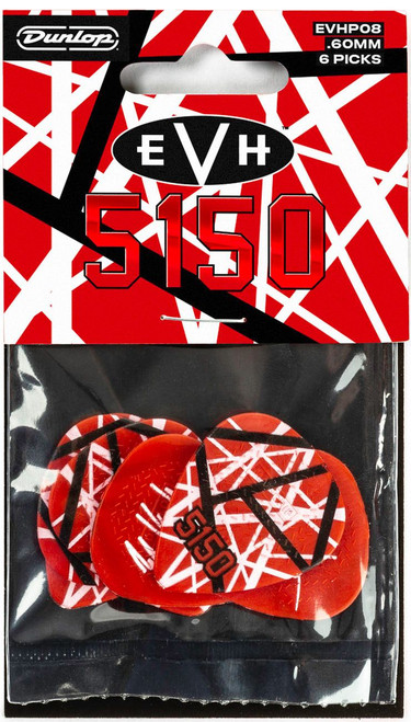Jim Dunlop Plektren Eddie Van Halen 'Frankenstein' – 6 Stück, 0,50 Mm Stärke, Für Gitarre & Bass