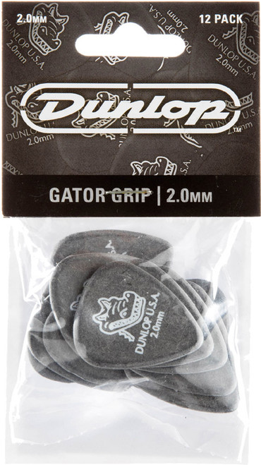 Dunlop Gator Grip Picks 417 Gray 2.00mm 12 Pack