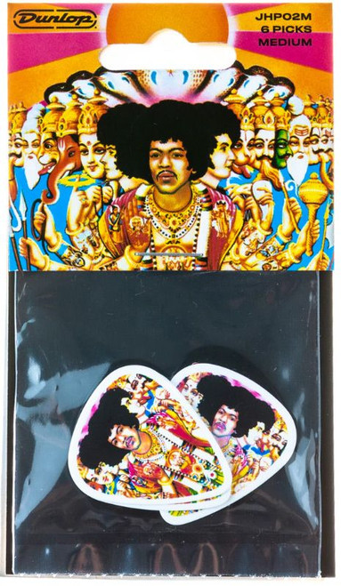 Dunlop JHP02M Jimi Hendrix Bold As Love Guitar Picks Medium - 6 Pack