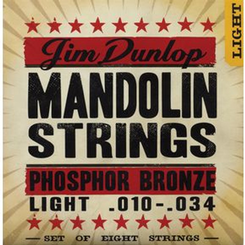 Dunlop Phosphor Bronze Mandolin Strings DMP1034 Light 10-34