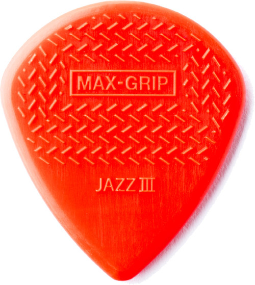 Dunlop Nylon Max Grip Jazz III Guitar Picks Red Nylon 1.38mm 24 Refill Bag