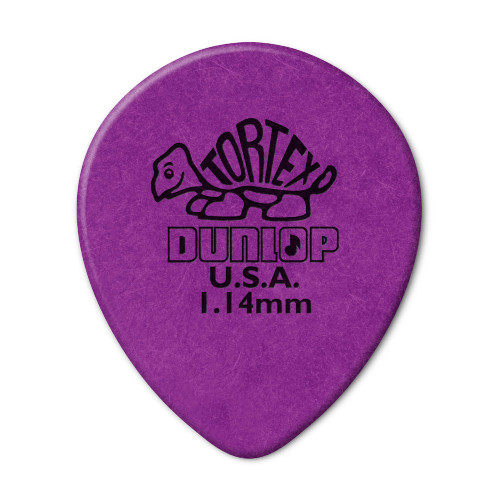 Dunlop Tortex Teardrop Guitar Picks Refill Bag - 72 Picks 413R1.14 Purple 1.14mm