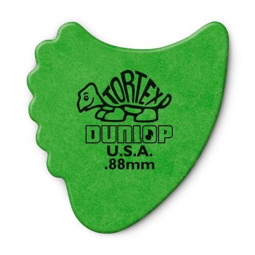 Dunlop Tortex Fin Guitar Picks Refill Bag - 72 Picks 414R.88 Green .88mm