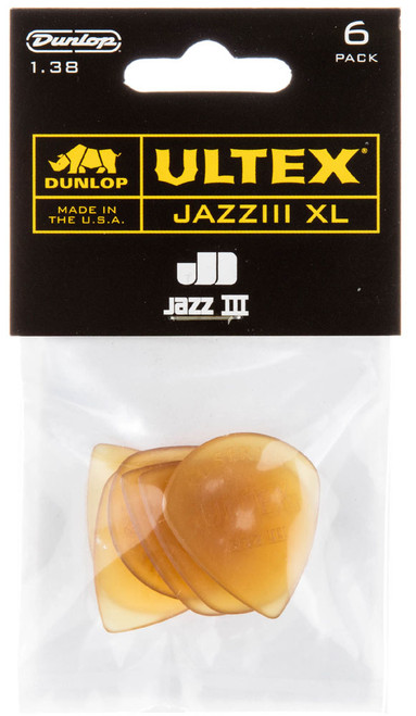 Dunlop Ultex Jazz III XL Guitar Picks 427PXL 6 Pack