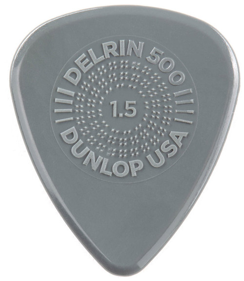 Dunlop Prime Grip Delrin 500 Guitar Picks 450 Gray 1.5mm 12 Pack
