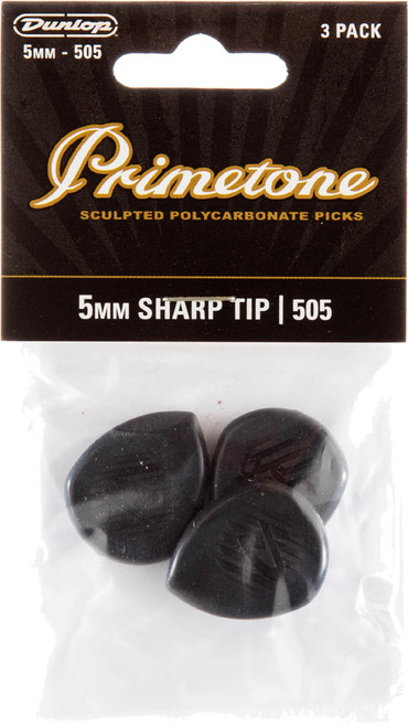 Dunlop Primetone Guitar Picks 477-505 5mm Point Tip 3 Pack