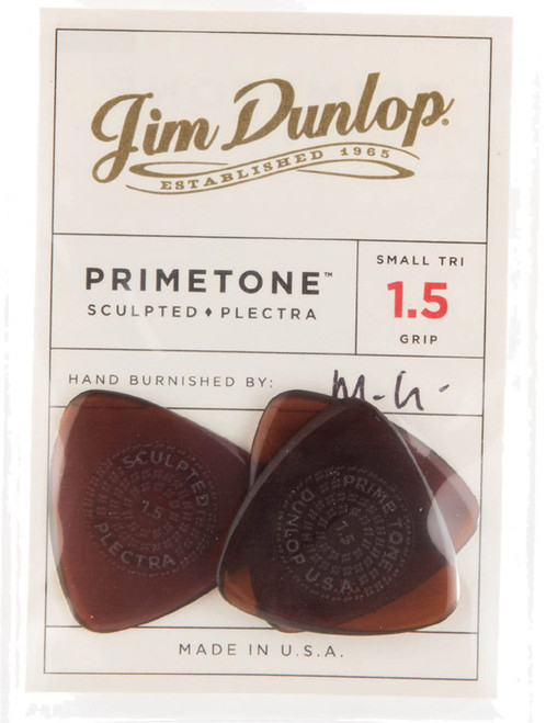Dunlop Primetone Small Triangle Sculpted Plectra Guitar Picks with Grip 516 PT Small Tri Grip 1.5mm 3 Pack