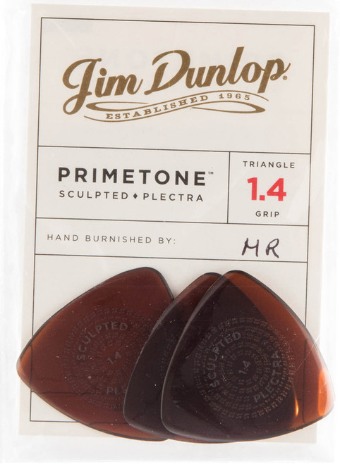 Dunlop Primetone Triangle Sculpted Plectra Guitar Picks with Grip 512 PT Tri Grip 1.4mm 3 Pack