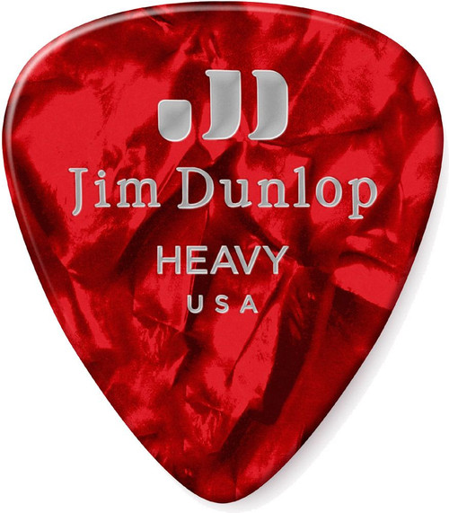 Dunlop Red Pearl Celluloid Standard Guitar Picks Heavy 72 Refill Bag