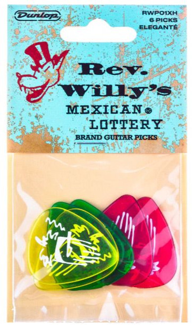 Dunlop Rev. Willy's Mexican Lottery Brand Guitar Picks Extra Heavy