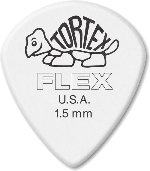 Dunlop Tortex Flex Jazz III XL Guitar Picks 466 White 1.50mm 12 Pack