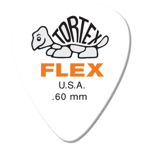 Dunlop Tortex Flex Standard Guitar Picks 428 Orange .60mm 72 Refill Bag