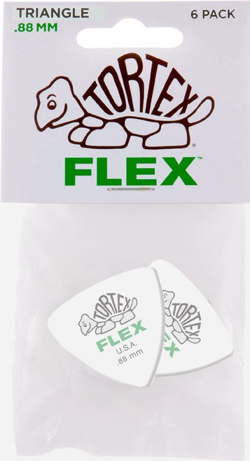 Dunlop Tortex Flex Triangle Guitar Picks 456 Orange .60mm 6 Pack