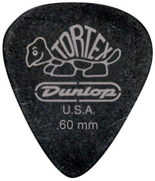Dunlop Tortex Pitch Black Standard Guitar Picks 488 PB Std .60mm 12 Pack