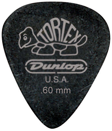 Dunlop Tortex Pitch Black Standard Guitar Picks 488 PB Std .60mm