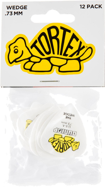 Dunlop Tortex Wedge Guitar Picks 424 Yellow .73mm 72 Refill Bag