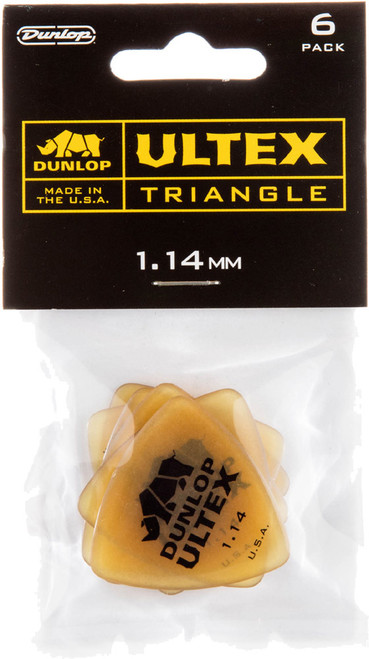 Dunlop Ultex Rounded Triangle Guitar Picks 426 Ultex Tri 1.14mm 6 Pack