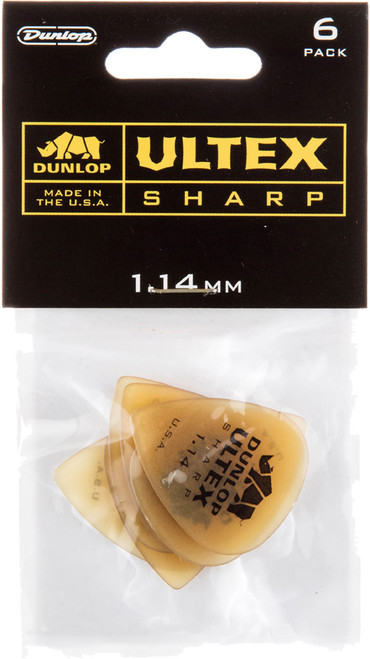 Dunlop Ultex Sharp Guitar Picks 433 Ultex Sharp 1.14 mm 6 Pack