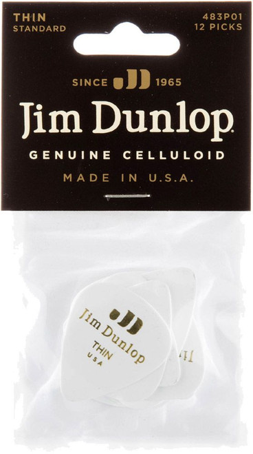 Dunlop White Celluloid Standard Guitar Picks