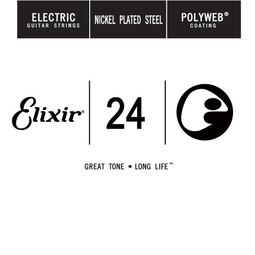 Elixir Anti-Rust Polyweb Coated Electric Guitar Single Strings 13224 24