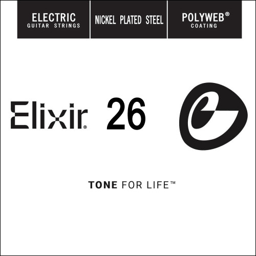 Elixir Anti-Rust Polyweb Coated Electric Guitar Single Strings 13226 26