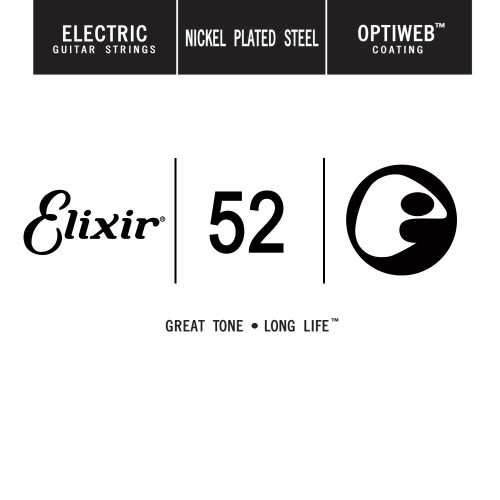 Elixir Anti-Rust Optiweb Coated Single Electric Guitar Strings 16252 52