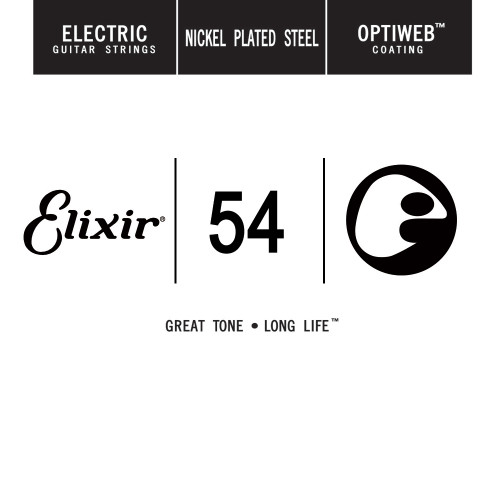 Elixir Anti-Rust Optiweb Coated Electric Guitar Single Strings 16254 54