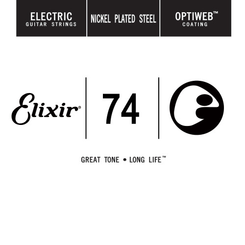 Elixir Anti-Rust Optiweb Coated Single Electric Guitar Strings 16274 74