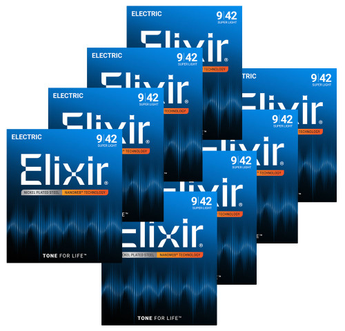 Elixir Nanoweb Electric Guitar Strings Bonus Pack - 3 Sets for the