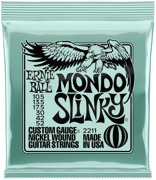Ernie Ball 2211 Nickel Mondo Slinky Electric Guitar Strings 10.5-52