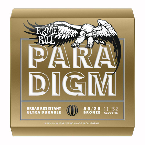 Ernie Ball Paradigm 80/20 Bronze Acoustic Guitar Strings P02088 Paradigm 80/20 Light 11-52