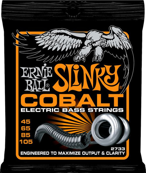 Ernie Ball Cobalt Slinky Electric Bass Guitar Strings 2733 Hybrid Slinky 45-105