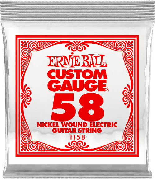 Ernie Ball Nickel Wound Single Strings 1158 58