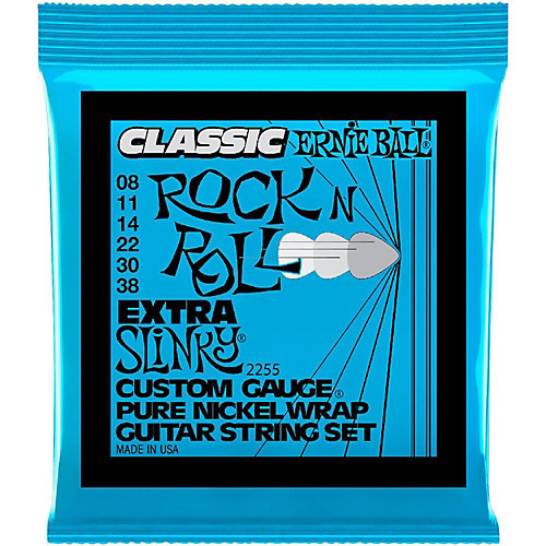 Ernie Ball 2225 Nickel Extra Slinky Electric Guitar Strings 8-38