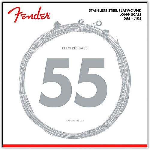 Fender 9050's Stainless Steel Flatwound Bass Guitar Strings 9050M Medium 55-105