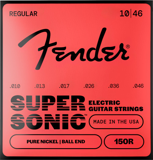 Fender SuperSonic Pure Nickel Wound Electric Guitar Strings 150R Regular 10-46
