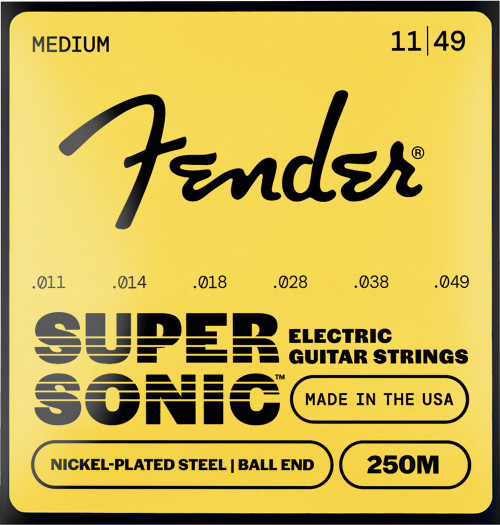 Fender SuperSonic Nickelplated Steel Electric Guitar Strings 250M Medium 11-49