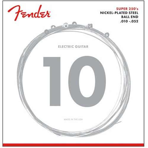 Fender Super 250's Nickelplated Steel Electric Guitar Strings 250RH Regular Heavy 10-52