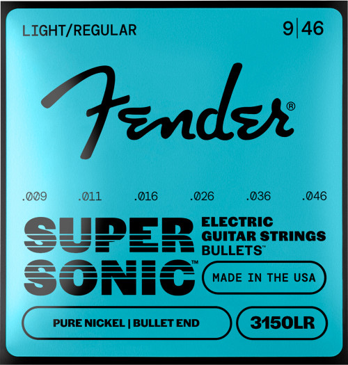 Fender SuperSonic Bullets Pure Nickel Wound Electric Guitar Strings 3150LR Light Regular 9-46