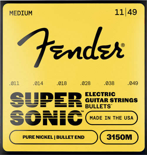 Fender SuperSonic Bullets Pure Nickel Wound Electric Guitar Strings 3150M Medium 11-49