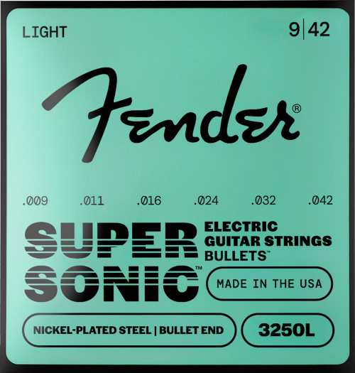 Fender SuperSonic Bullets Nickelplated Steel Electric Guitar Strings 3250L Light 9-42