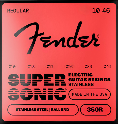 Fender SuperSonic Stainless Steel Electric Guitar Strings 350R Regular 10-46