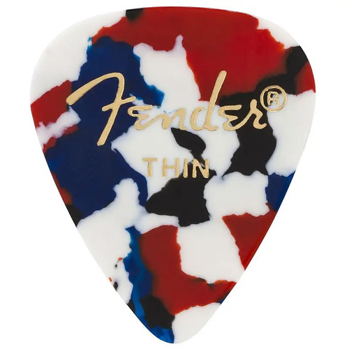 Fender Classic Celluloid Picks - Confetti 351-150 Confetti Thin 144 Bag