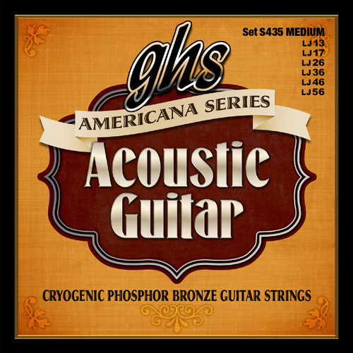 GHS Americana Series Acoustic Guitar Strings S435 Medium 13-56