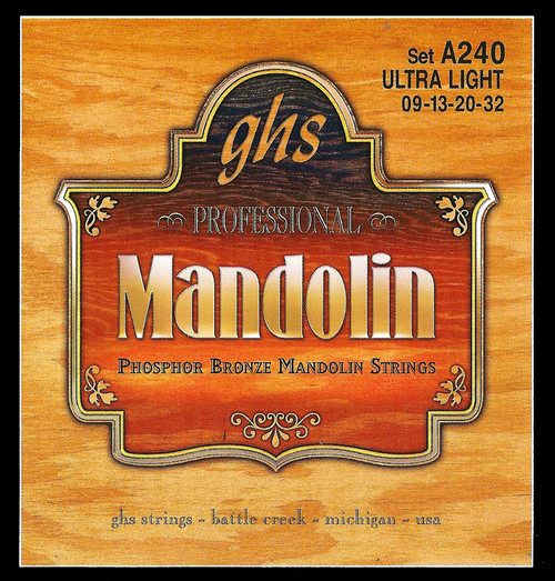 GHS Phosphor Bronze Mandolin Strings A250 Light 10-36