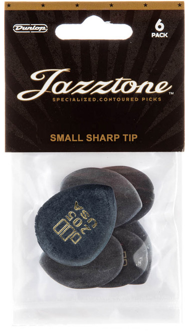 Jim Dunlop Jazztone Guitar Picks 477-205 Point Tip 6 Pack