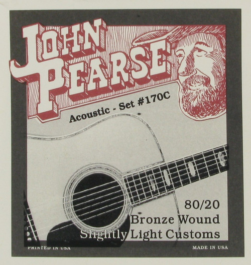 John Pearse Phosphor Bronze Acoustic Guitar Strings 570 Slightly Light  Custom 11-52