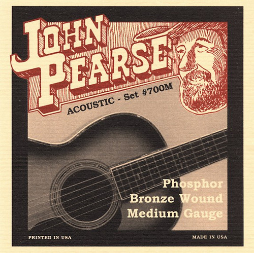 John Pearse Phosphor Bronze Acoustic Guitar Strings 710NM New Medium 13-55