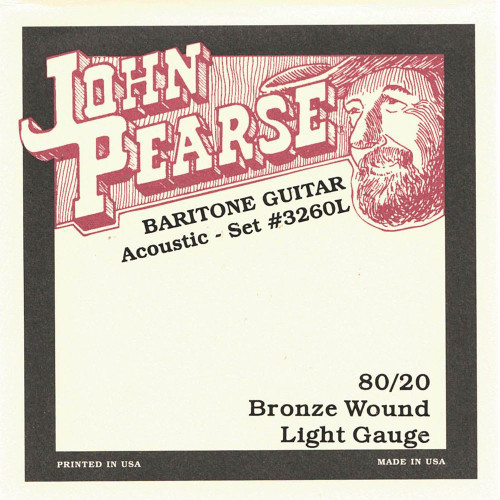 John Pearse 80/20 Bronze Acoustic Guitar Strings 200L Light 12-53