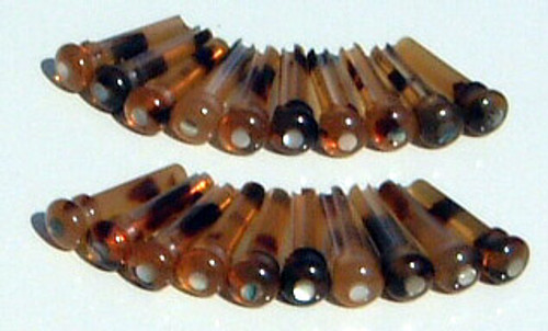 John Pearse Faux Tortoise Guitar Set (7 Bridge Pins, End Pin)